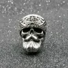 Cluster Ringen Mannen Klassieke Gothic Grote Baard Hip Hop Schedel Roestvrij Staal Cool Biker Sieraden Creativiteit Gift