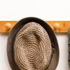 Coat Hanger Wall Mounted Rack Rail Hook Bamboo Wooden Shelf Clothes Hat Towel Holder-5heads