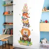 Творческий милый мультфильм наклейка стены детская спальня декор стены дома декор наклейки детские комнаты украшения двери наклейки самоклеящиеся 210929