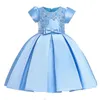 2022 New Year Beading Gown Kids Dresses Girl Children Clothing Wedding Princess Girl Dress Teenager Christmas Costumes 8 10 Y G1215