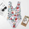 Galaxy Print Stroje kąpielowe Kobiety Swimsuit Kwiatowy Bandaże Kostium Kąpielowy Wytnij Beach Beach Body Monokini Kobieta 210520