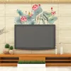 Vägg klistermärken kinesisk stil lotus blad klistermärke vardagsrum bakgrund tapet tv soffa dekor väggmålning