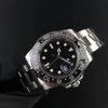 Relógio mecânico automático masculino 40mm aço inoxidável azul preto cerâmica à prova d'água safira montre de luxe