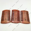 MOQ 100 pcs OEM Customized LOGO Beard Hair Comb Amazon Supplier Natural Amoora Red Wood Combs Dual Sided Men's Grooming