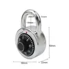 Zinc Alloy Precision Lock Hardad Stål Shackle Dial Combination Bagage Locker Turntable Lösenord Hänglås Gym Closet Safe Disc Password Lås Anti-stöld