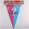 NEWParty Decoration Supplies Gender Reveal Boy Girl Plates Napkins Cups Straws Banner Tablecloth Sets Shower Birthday Decorations RRB11618