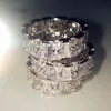 18K vit naturlig 5 karat Moissanite smycken ädelsten bizuteria solid 18 k guld anillos de ring för kvinnor män tillbehör5602954