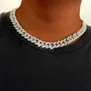 13mm Cuban Crystal Necklace, Men's and Women's, Gold and Silver, Ice Diamond Chain, Fashion Gift Jewelry Q0809