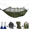 Camping en plein air double hamac en toile de parachute avec moustiquaire Digital Camouflage Army Green multicolore wk522