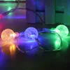 Runde Blase Ball Led Girlande Licht String Fairy Lichter Outdoor Weihnachten Dekor Für Home Rustikale Hochzeit Party Suppiles Lichter Y0720