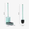 Silicone TPR Toilet Brush Holder For WC Bathroom Accessories Drainable Cleaning With Storage Base Home Tool 210423