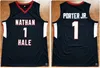 1 MICHAEL PORTER JR JOGO ASSINADO USADO TOLTON Basketball Jersey azul, branco ou personalizado qualquer jogador para qualquer nome bordado camisas masculinas