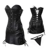 NXY ensemble sexy Corset en cuir noir rouge Plus la taille S / M / L / XL / XXL / 3XL / 4XL / 5XL / 6XL Body Shapers Bustiers sans bretelles en latex Jupe corset de lingerie sexy 1206