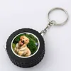 1 Pc Blank Keychain Steel Tape Measure DIY Heat Transfer Keychains Board Ornaments Single-Sided Pendants for Sublimation Keyring G1019