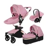 Strollers# Foldable Egg Strollers Luxury Pink Stroller Baby Pram Set High Landscape Chilren Carriage1