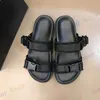 2021 Summer Beach leather Slipper canvas Flip Flops Sandals Men Black Color Casual Slides Shoes Flat 38-45