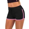 Shorts femininos feminino yo-ga gá as mulheres casuais contraste solto contraste lateral lateral dividido cintura elástica curta femme