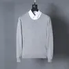 Classic Mens Roupas Peito Carta Sweater Moda Casual Outono Inverno Hoodie Pullover Homens Mulheres Da Tripulação Pescoço Suéteres M-XXL