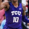 NCAA College TCU Horned Frogs Baloncesto Jersey Mike Miles RJ Nembhard Damion Baugh Emanuel Miller Chuck O'Bannon Jr. Eddie Lampkin Micah Peavy Farabello Cork 4XL