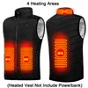 Zones de chauffage dames manteaux chauffants électriques gilet vêtements USB Rechargeable femmes gilet pour vélo chasse gilets pour hommes