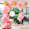 Qifu macaroon ballonger krans latex ballons båge grattis på födelsedagsfest dekor barn vuxen bröllop balong kedja baby shower balon 210626