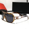 Autentiska Polariserande Square Solglasögon 53mm 040 Män Sommarstil Unisex Sun Glasses Anti-Ultraviolet Retro Shield Lens Plate Glasögon Komma med Paket