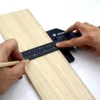 Markeringsmätare DIY Mätverktygslinje Ritning Träbearbetningsskribent T-typ Linjal för snabbt tillbehör 210810