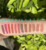 12 Colors non-stick cup liquid lipstick lip gloss + lips liner pencil combination set in stock no logo free ship makeup matte lipgloss sets 12pcs