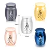 Mini pet cremation urn pendant Keepsake Urn for Pet ashes Aluminum alloy dog paw print ashes jar276C