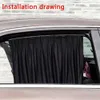 Nouveau Auto Voiture Véhicule Fenêtre Protection UV Pare-Soleil Rideaux Fenêtre Latérale Visière Maille Couverture Bouclier Rideau De Voiture 50cm x 47cm Livraison Rapide