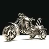 11cm / 14cm / 16cm Modelo de Motocicleta Modelo Retro Figurine Metal Decoração Handmade Iron Motorbike Prop Vintage Home Decor Kid Toy 210607