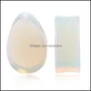 Other Body Jewelry Pair Teardrop Stone Ear Flesh Tunnel Plug Piercing Opalite Earring Gauges Expander Stretcher 7Mm-19Mm Drop Delivery 2021