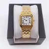 2022 Top Grade New Fashion Woman Square Gold Watch Casual Lady Quartz Panthere de G Factory Orologi Cinturino in acciaio inossidabile 316L montres reloj