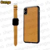 Conjunto de 2 peças de pulseiras de relógio para Apple Strap 7 SE 6 5 4 3 2 Pulseira de relógio 40mm 44mm 38mm 42mm 41mm 45mm Couro Clássico Retro Fashion Designer Capas de telefone Série Mulheres e Homens Presentes