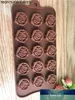 Moule à chocolat en Silicone en forme de fleurs de roses égales, ustensiles de cuisine, ustensiles de cuisine, décoration de gâteau Fondant, 1 pièce, 15 pièces