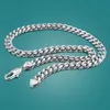 100925 Collana punk in argento sterling da uomo 10 mm Curb catena a maglia cubana girocolli regalo moda vintage per uomo catene di gioielli solidi7952840