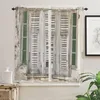 Gardin draperier gammal tegelvägg träplankor fönster retro gardiner för vardagsrum lyxig heminredning sovrum kök fönster