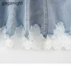 Dantel Kot Moda Kadınlar Etek Yüksek Bel Artı Boyutu Faldas Bir Çizgi Bayan Zarif Mini Kısa Etekler Tüm Maç 210601
