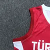 Custom China Cedi Osman # 6 Team T￼rkiye Turkey Basketball Jersey Rosso Taglia S-4XL Qualsiasi nome e numero Maglie di alta qualità