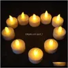 Decor Home Garden Drop Delivery 2021 Led Flameless Tealight Flicker Tea Candles Light without battery For Wedding Birthday Party Christmas