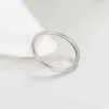 Klassisk trendig enkel matt ring titan stål för kvinnor trendig svansring ros guld / silver färg bröllop band smycken gåva g1125
