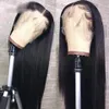 Brasiliansk HD Lace Front Wig Remy Rak 13x4 Mänskligt hår för kvinnor med förplånad längre