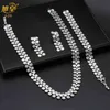 Xuhuang Luxury Dubai Jewelry Set for Women Necklace and Earrings Bracelet Nigerian Bridal Wedding Artificial Jewellery African