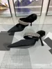 2021 pantoufles à talons hauts en laine de style européen et américain avec des conseils pour la conservation de la chaleur designer taille 34-42