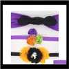 Pje7R Haar 2Akpn 6 Stile Beautifu Farben Halloween Dressing Elastische Kinder Haarbänder Knoten Hasenohren Kopf Blumen 3 Stücke Anzüge Stirnbänder Pje7R