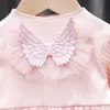 2021 Moda Noworodek Baby Girl Dress Clothing Toddler Girls Princess Birthday Party Tutu Sukienki do niemowląt Odzież dziecięca 0-2 Y Q0716