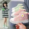 Mode Girls Stiefel für Kinder Sneakers weiche Boden nicht rutschfeste Mädchen Stiefel Blumen Design Running Schuhe Kinder Sportschuhe 211108