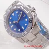 Orologi da polso 40mm Quadrante blu Data finestra Lunetta in ceramica Movimento NH35 Miyota 8215 Orologi da uomo automatici luminosi RelogNio Masculino