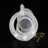 Nxycoockrings Hot White Soft Silicone CB6000s Male Chastity Device Cock Cage Sexprodukter för Män Cockring Mens Chastity Belt Penis Rings 1124