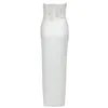 Casual Dresses Wholesale 2022 Women Black White Strapless Slim Sexy Club Celebrity Cocktail Party Bandage Long Dress